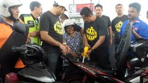 It's no joke, free petrol for Permatang Pauh motorcyclists