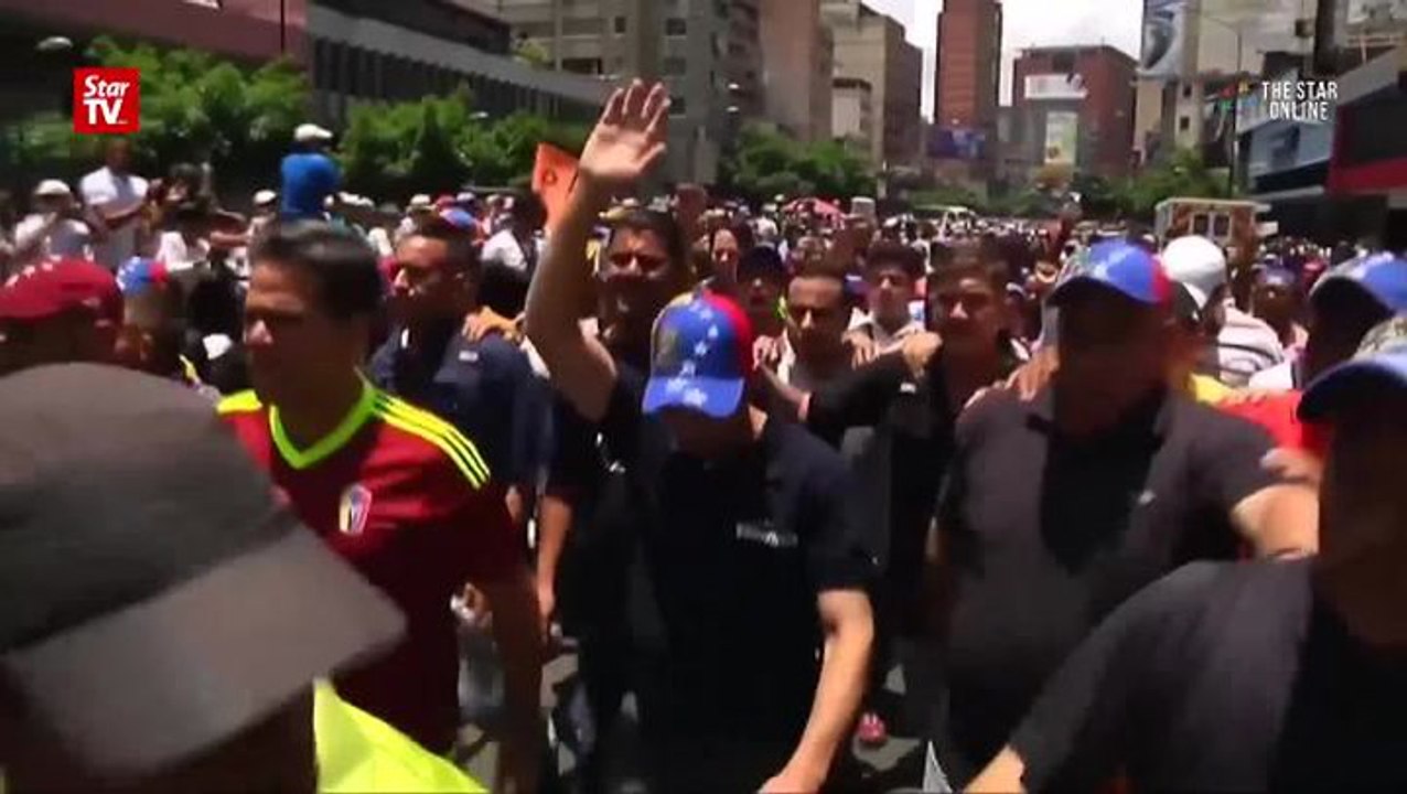 Violent street protest in Venezuela