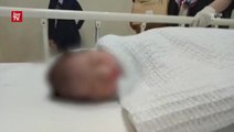 Newborn abandoned at a bus stop