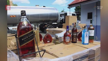 Contraband cigarettes and liquor seized in Kedah