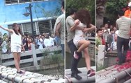 China couple's dramatic feud goes viral