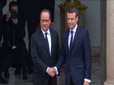 Emmanuel Macron takes office as French president