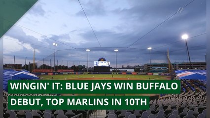 Wingin' it: Blue Jays win Buffalo debut, top Marlins in 10th, and other top stories from August 14, 2020.