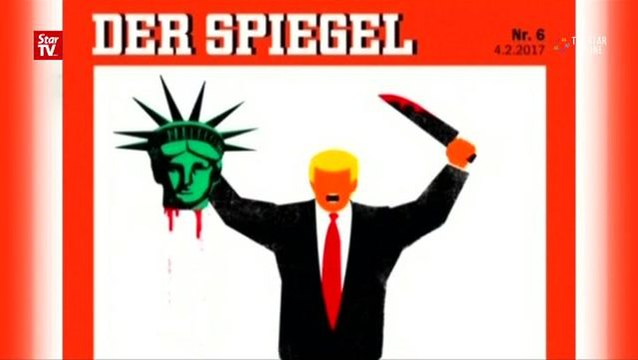 German magazine depicting Trump beheading Statue of Liberty sparks furore