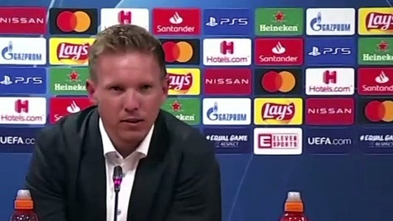Football - Champions League - Julian Nagelsmann press conference after Leipzig 2-1 Atletico