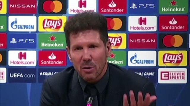 Football - Champions League - Diego Simeone press conference after Leipzig 2-1 Atletico