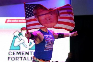 Wrestler feeds off anti-Trump sentiments to gain hits