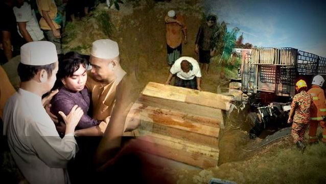 Six family members killed in Jempol crash buried in one grave