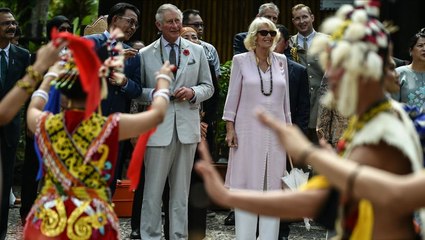 Prince Charles and Camilla get traditional Sarawak welcome