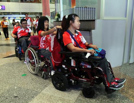 Athletes arrive in KL for 9th Asean Para Games