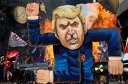 Trump's effigy set on fire in protests against his Philippines visit