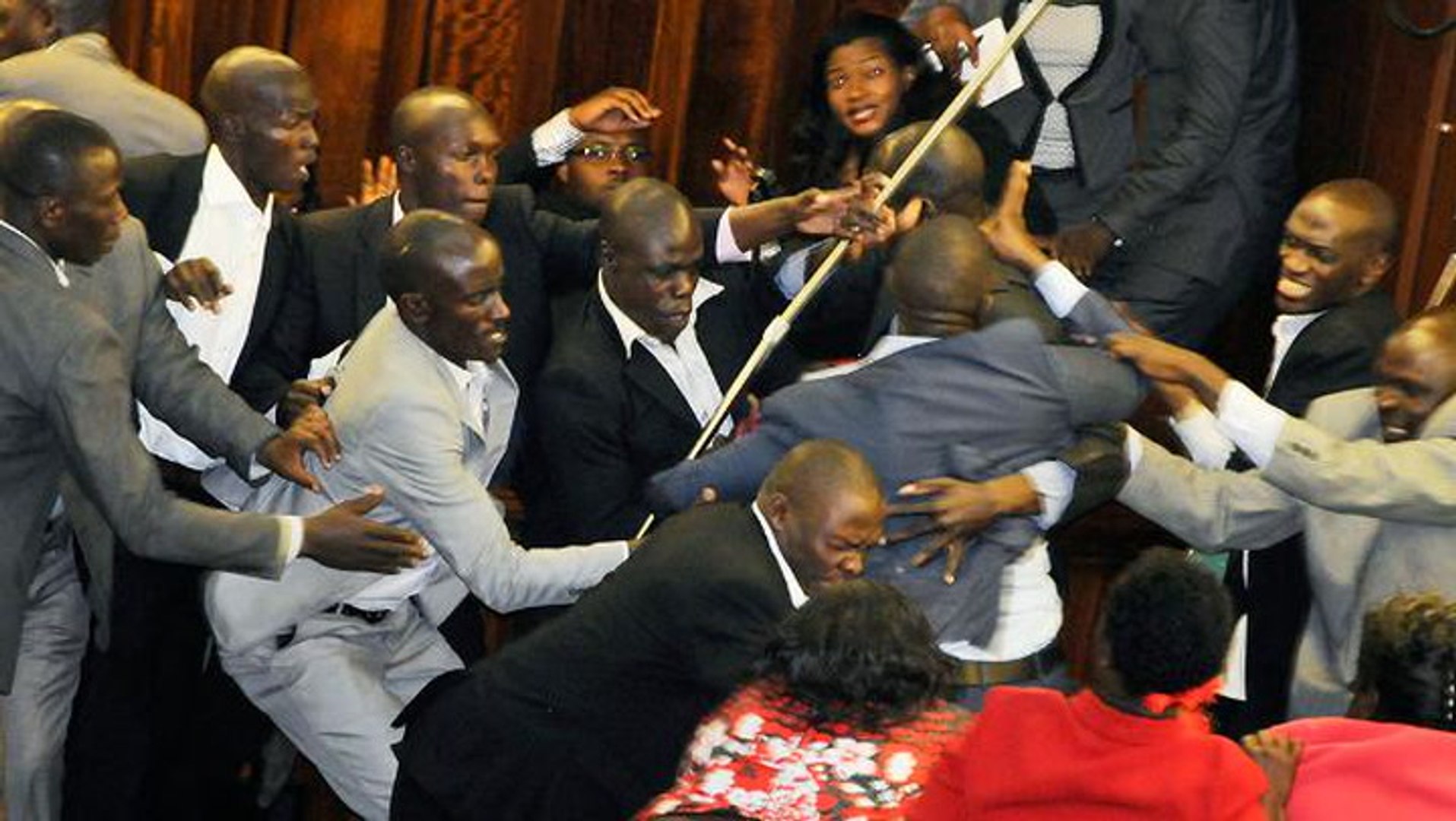 Ugandan lawmakers brawl over presidential age limit