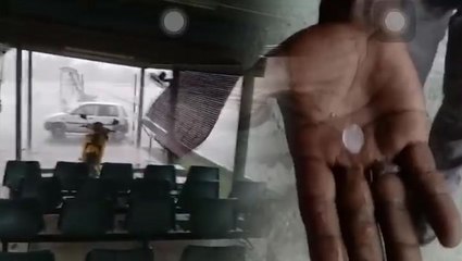 Thunderstorm and ‘ice pellets’ hit Ipoh Garden