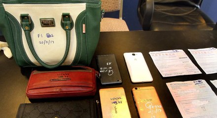 While others pray, she steals