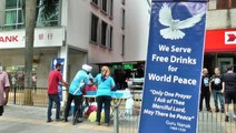 Promoting peace through free food and water