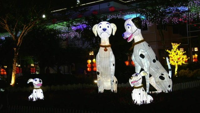 Dog lanterns take centre stage at temple's CNY festival