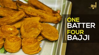1 Batter 4 Bajji Recipe | ബജ്ജി ഇങ്ങനെ ഉണ്ടാക്കിനോക്കൂ || Quick Snack Recipes || Ruchi