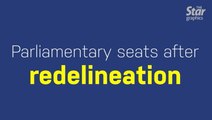 Parliamentary seats after redelineation