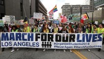 Huge rallies led by students demand tighter US gun controls