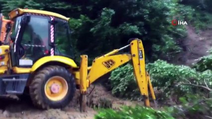 Trabzon’un Of ilçesinde şiddetli yağış