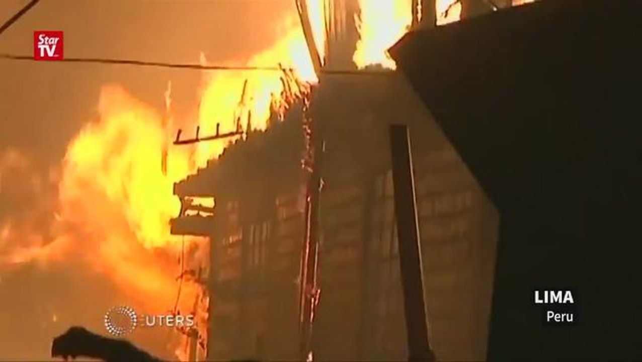 Hundreds homeless after Peru slum fire