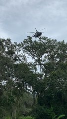 Helicopter Installs Power Line With Precision