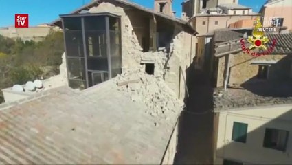 Drone video shows extent of Italy quake damage