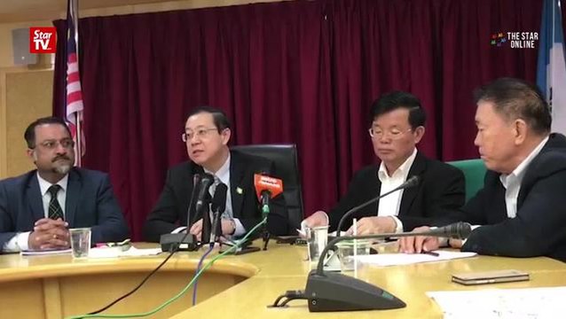 Road closure after Penang flash flood