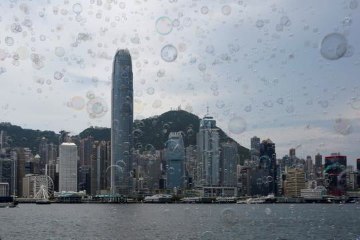 Millions of bubbles float across Hong Kong