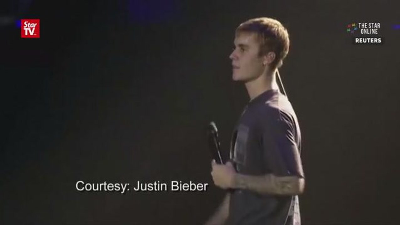 Justin Bieber explains why he walks out of Manc...