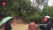Landslide cuts off road in Teluk Bahang, Penang