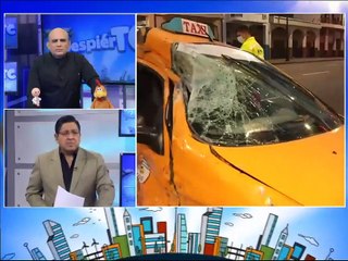 Se registró un choque esta mañana en el centro de Guayaquil