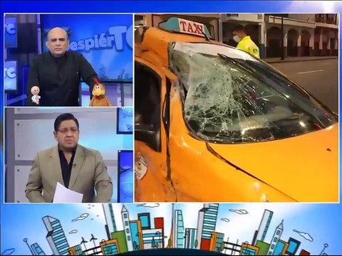 Se registró un choque esta mañana en el centro de Guayaquil