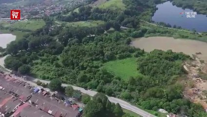 Piling works to fortify the ground at landslide site