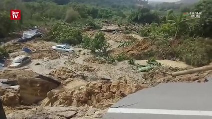 Reporting from Serendah landslide scene