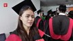 Mahsa University students graduating at new campus