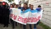 South Korean activists scuffle with police over forced labor worker statue