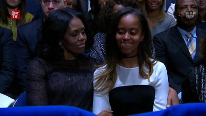Obama tears up as he thanks family and Joe Biden in farewell speech