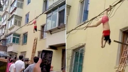 Woman escapes death, thanks to power line