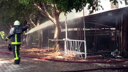 İş yerinde çıkan yangın hasara neden oldu - ANTALYA