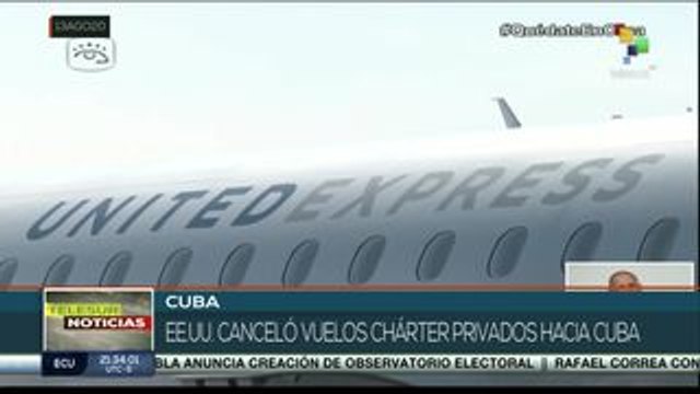 EEUU cancela vuelos chárter privados hacia Cuba