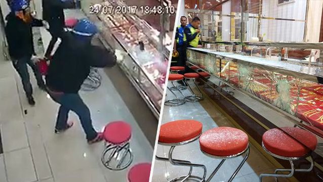 Gold shop heist foiled by resistant display counters