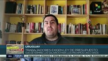 Uruguay: trabajadores de la salud exigen al gobierno más recursos