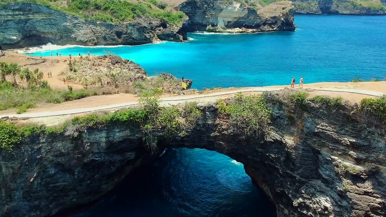 Beautiful beach taken by a drone