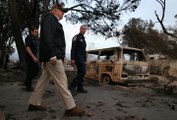 Trump tours what was left behind from fire-ravaged California