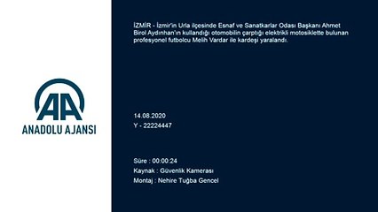 Oda başkanının kullandığı otomobilin çarptığı motosikletteki futbolcu ile kardeşi yaralandı - İZMİR