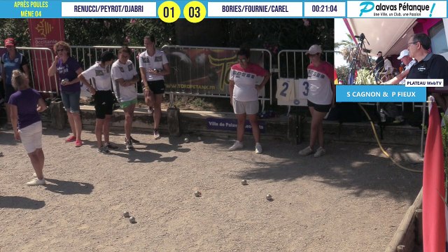 Après poules triplette PEYROT vs BORIES : Palavas pétanque 2020