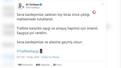 İstanbul Valisi, trafikte tartıştığı kadına saldıran şüphelinin tutuklandığını duyurdu