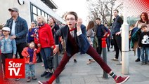 Hungarians march in 'silly walk' parade