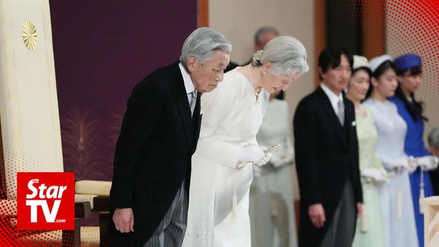 Emperor Akihito thanks Japanese in farewell and prays for peace